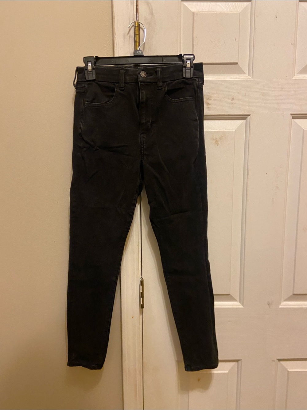 American Eagle Women's Black High Waisted Skinny Jeans